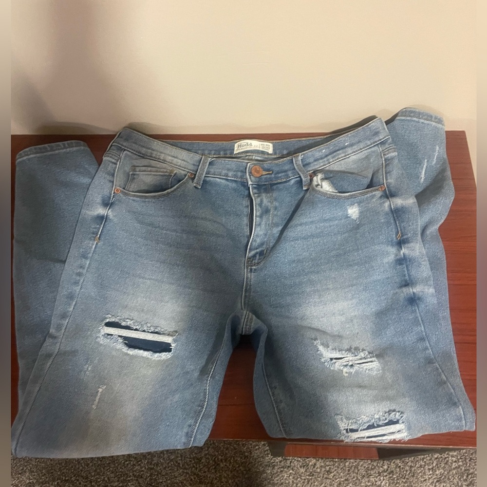 Distressed mudd jeans